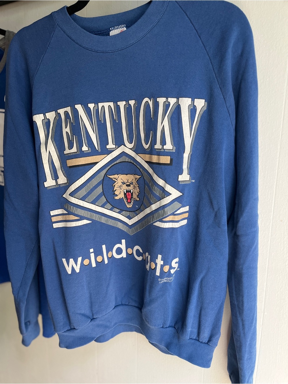 Vintage 1990s Kentucky Wildcats Blue Crewneck Sweatshirt • MADE IN THE USA